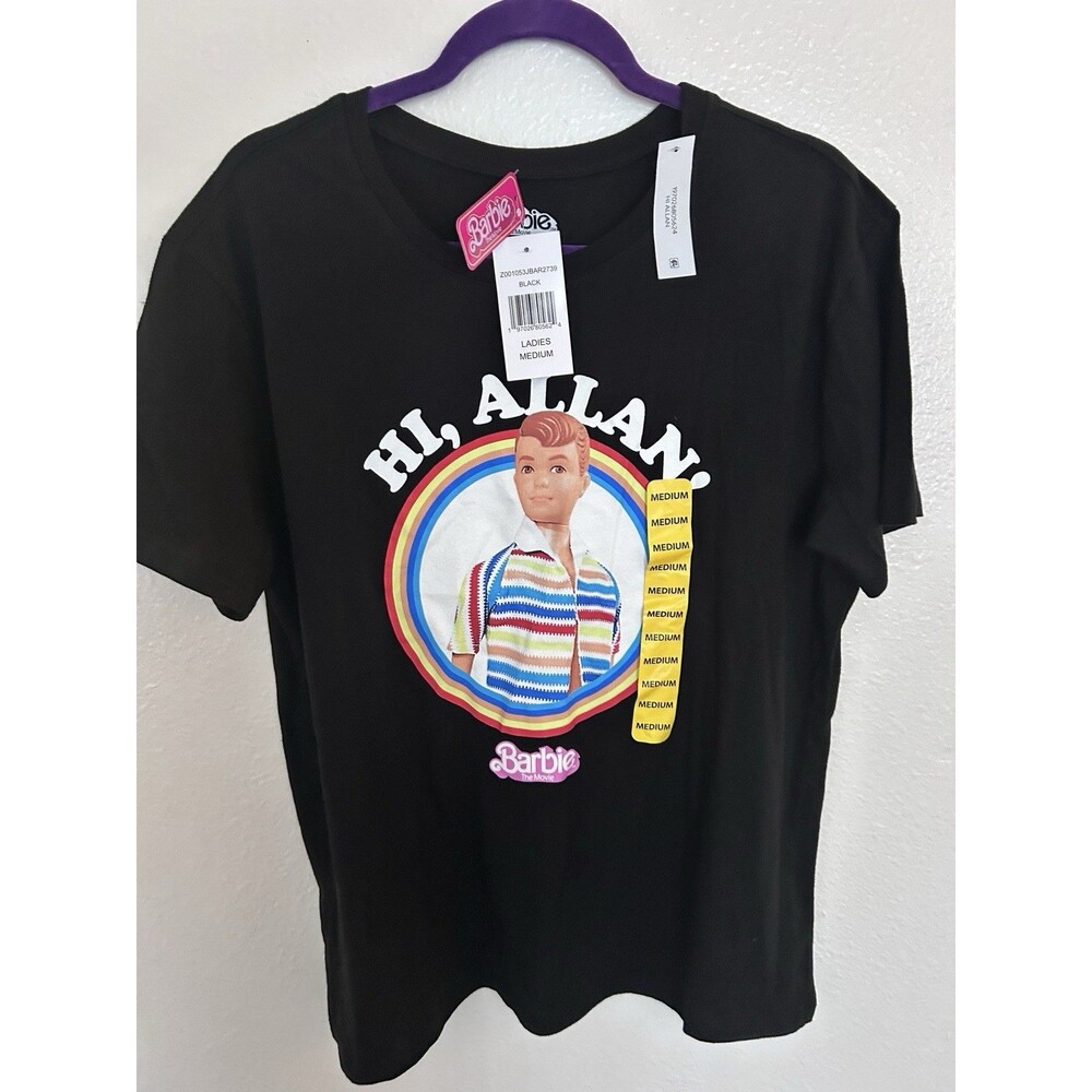 Barbie The Movie Hi Allan Graphic T-Shirt Black Women’s M NWT